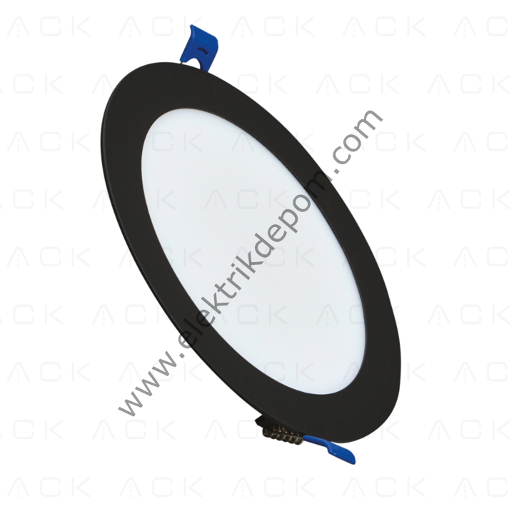 ACK 9 W PANEL LED - 6500K - YUVARLAK - SİYAH KASA - SIVA ALTI