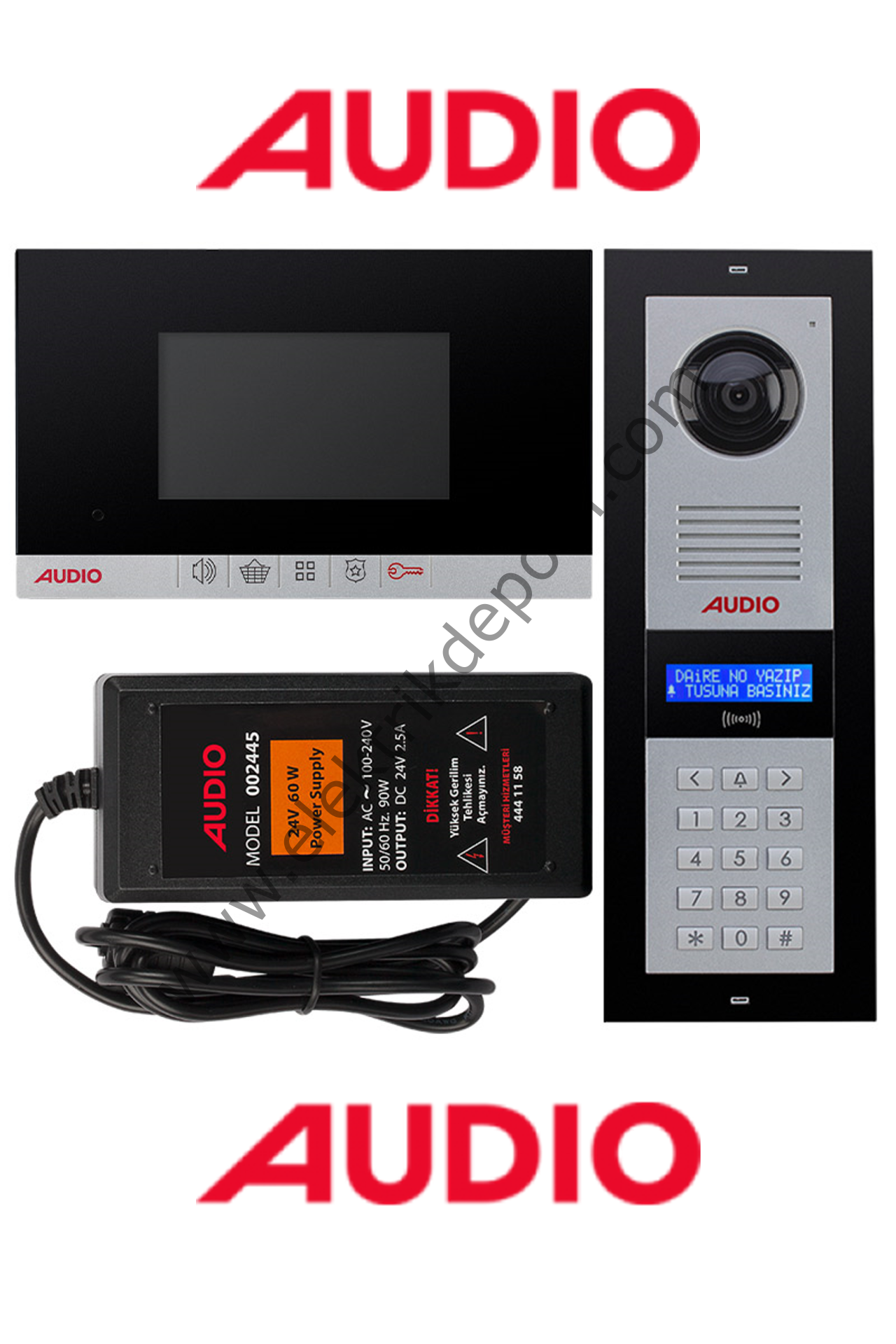 AUDIO 4,3 İNÇ 11 DAİRELİK GÖRÜNTÜLÜ DİAFON PAKET (HERŞEY DAHİL)