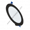ACK 18 W PANEL LED - 4000K - YUVARLAK - SİYAH KASA - SIVA ALTI