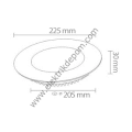 ACK 18 W PANEL LED - 6500K - YUVARLAK - SİYAH KASA - SIVA ALTI